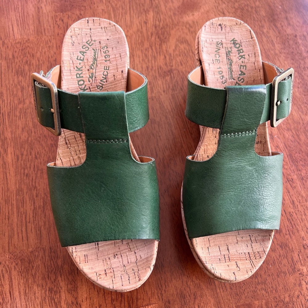 Kork-ease platform sandals, worn once, excellent condition